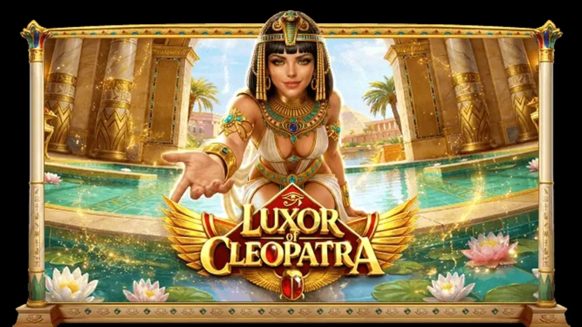 Tampilan visual slot Luxor of Cleopatra dengan tema Mesir kuno yang mewah