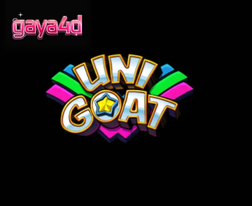 Tampilan utama slot Unigoat dengan kambing ajaib, kubis emas, dan karakter Unigoat yang unik.
